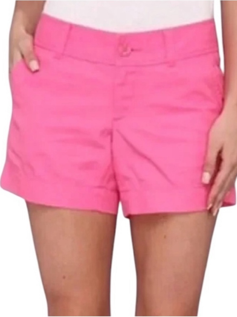Lilly Pulitzer Hot Pink Cotton Blend Bermuda Shorts